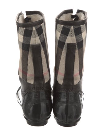 Burberry Nova Check Pattern Canvas Boots