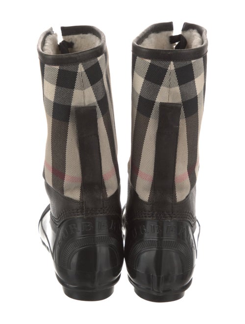 Burberry Nova Check Pattern Canvas Boots