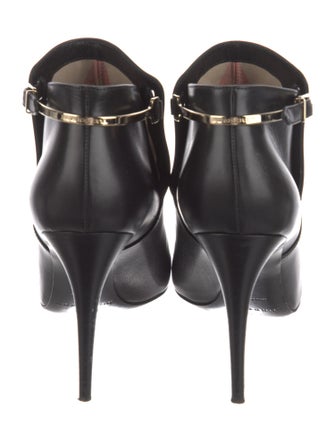 Burberry House Check Pattern Leather Boots