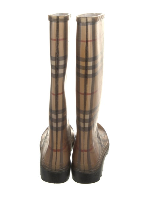 Burberry Haymarket Check Pattern Rubber Rain Boots