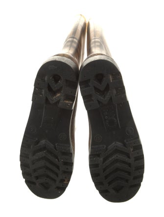 Burberry Haymarket Check Pattern Rubber Rain Boots