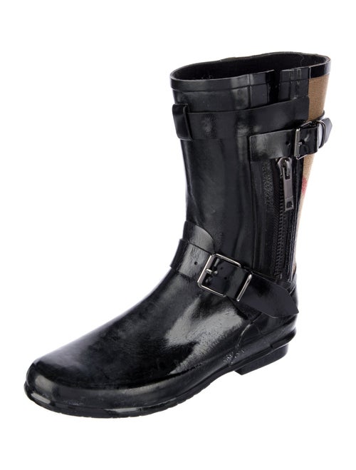 Burberry House Check Pattern Rubber Rain Boots