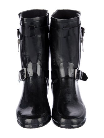 Burberry House Check Pattern Rubber Rain Boots