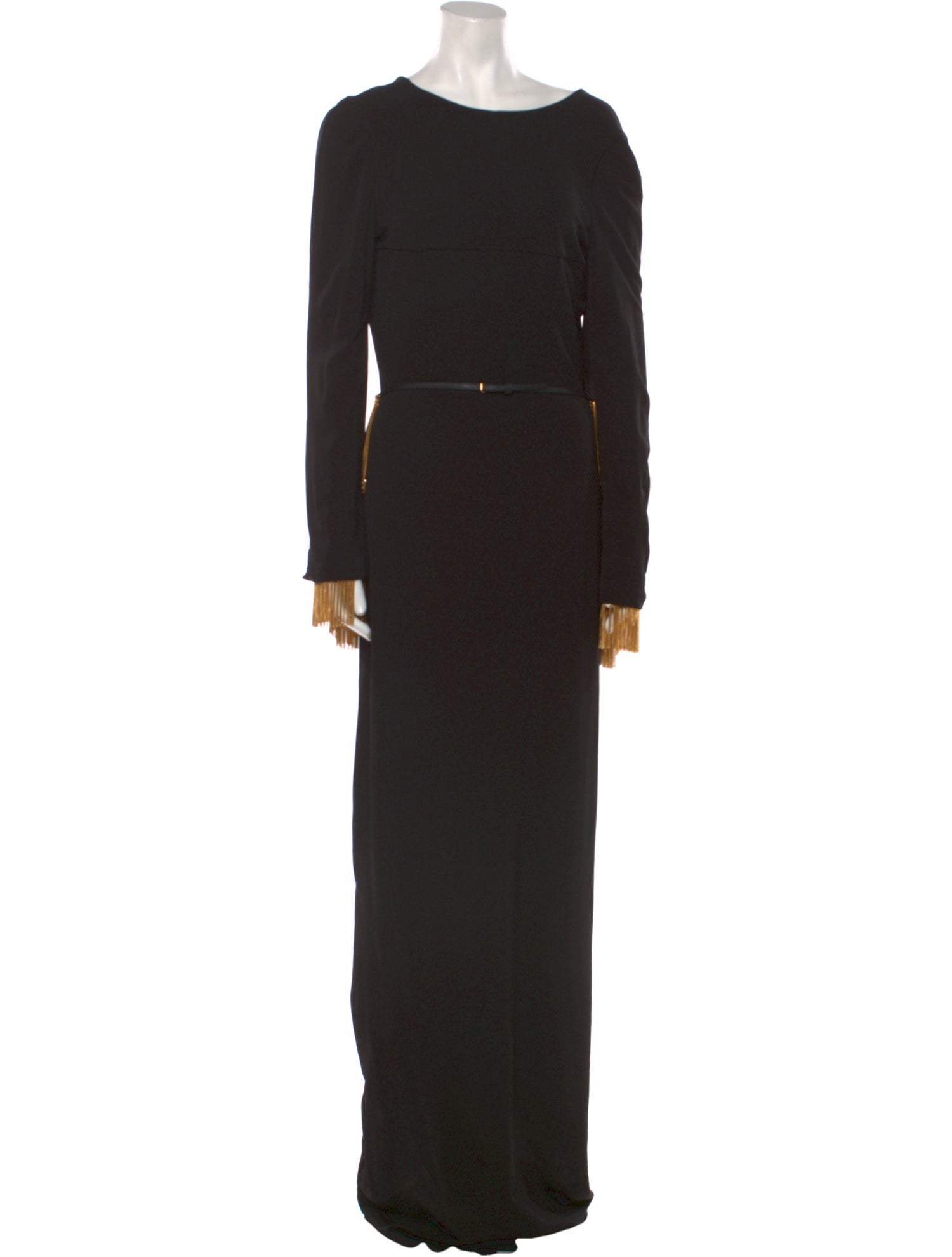 Burberry Bateau Neckline Long Dress