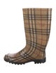 Burberry Haymarket Check Pattern Rubber Rain Boots