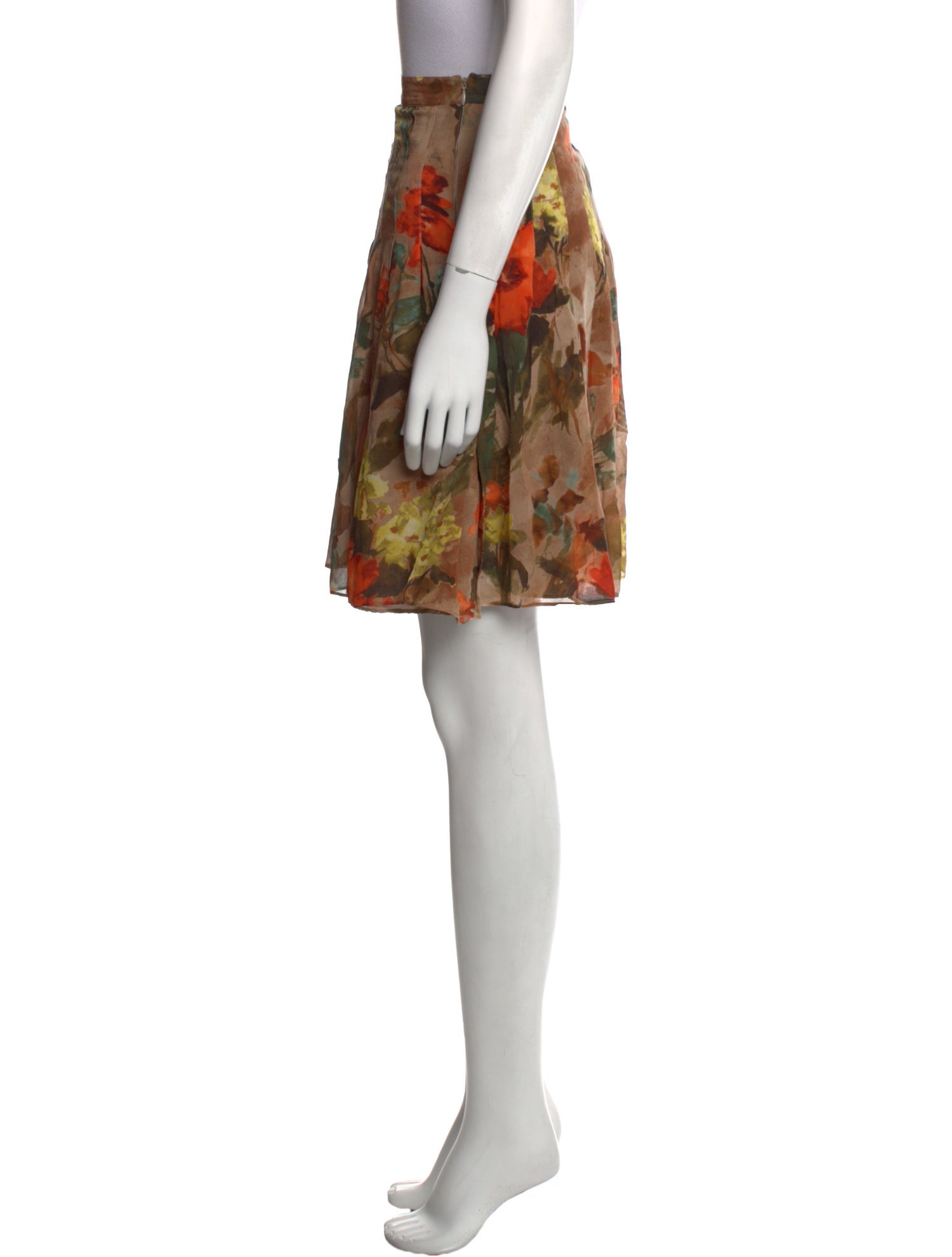 Burberry Silk Knee-Length Skirt