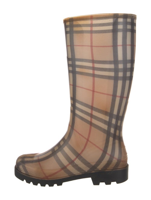 Burberry Nova Check Pattern Rubber Rain Boots