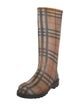 Burberry Nova Check Pattern Rubber Rain Boots