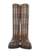 Burberry Nova Check Pattern Rubber Rain Boots
