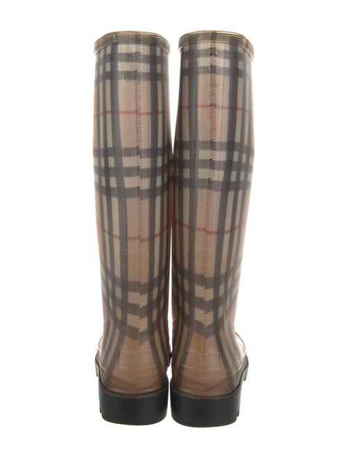 Burberry Nova Check Pattern Rubber Rain Boots