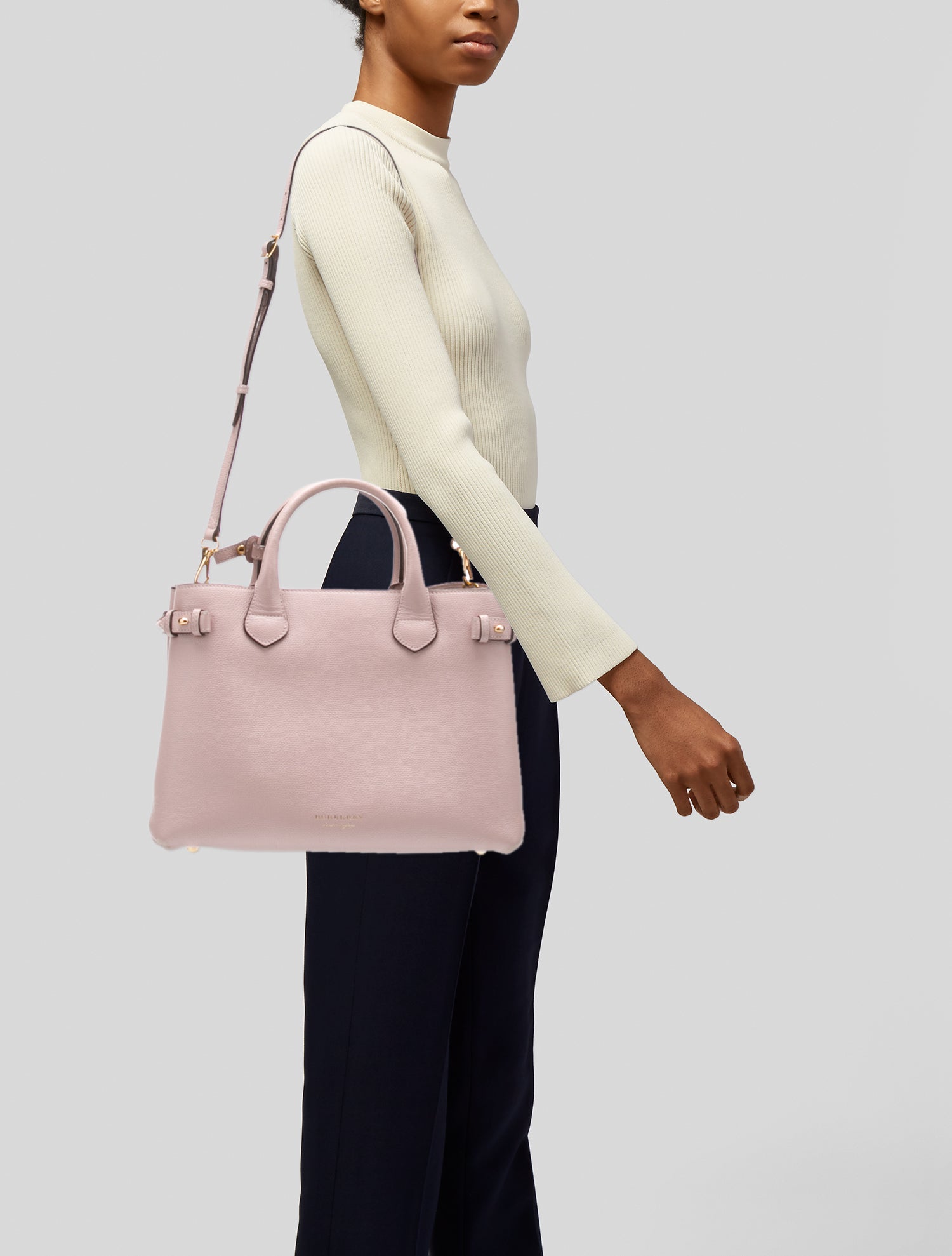 Burberry Leather Top Handle Bag