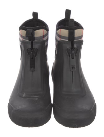 Burberry Nova Check Pattern Rubber Rain Boots