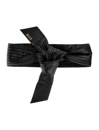 Burberry Wide Lambskin Waist Belt