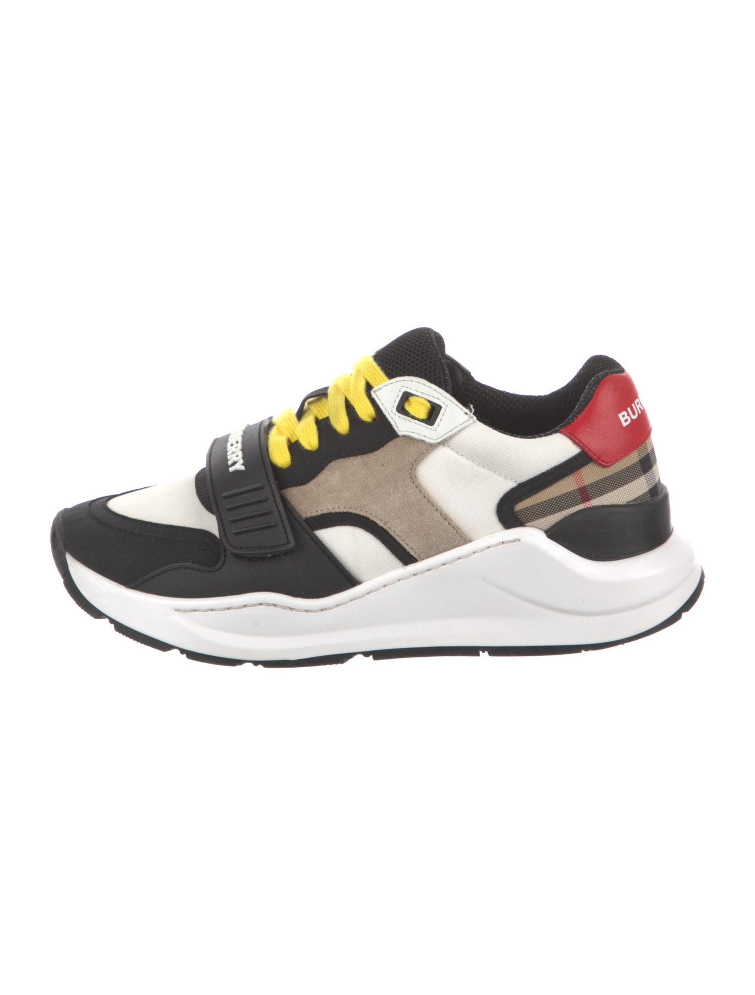 Burberry Canvas Colorblock Pattern Sneakers