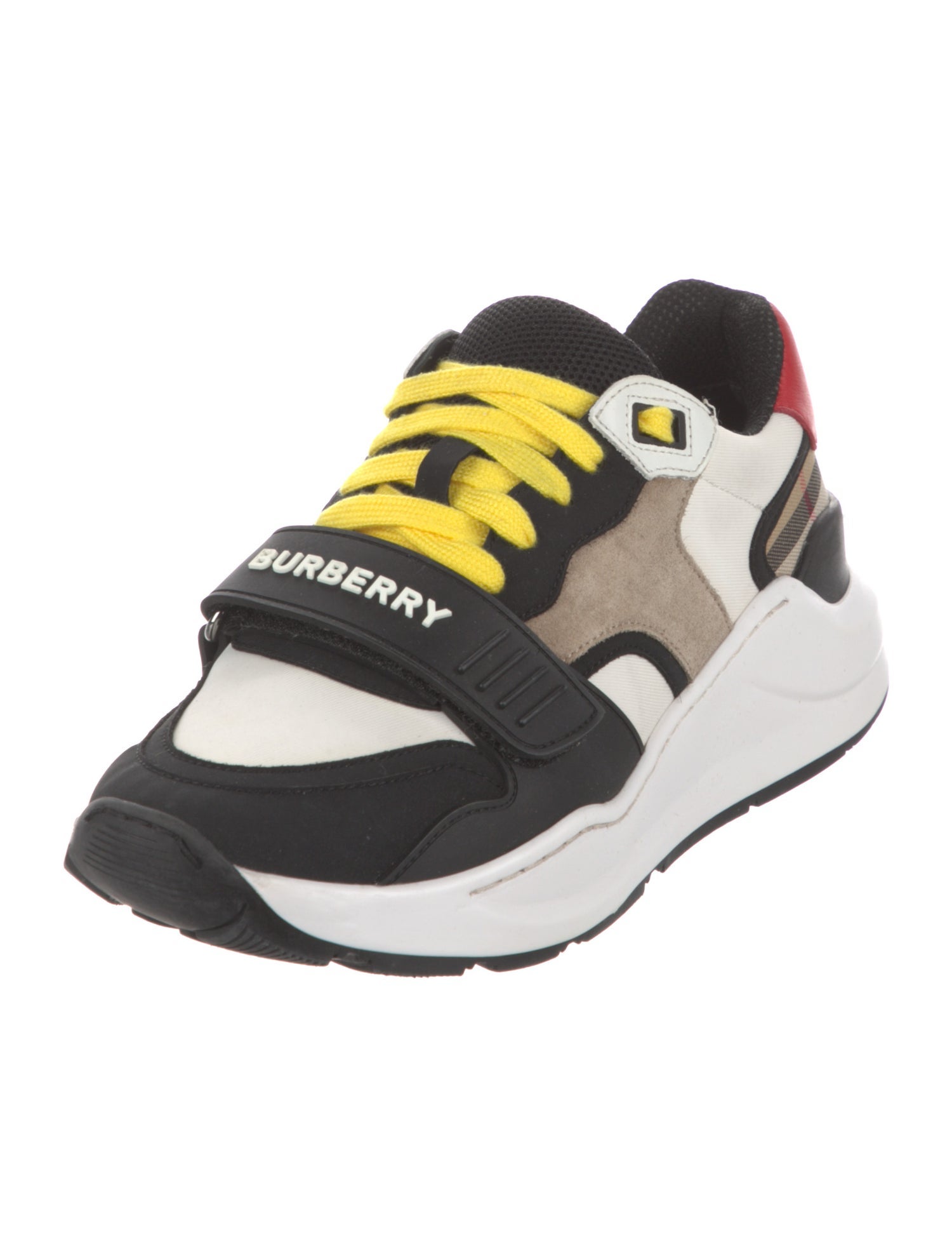 Burberry Canvas Colorblock Pattern Sneakers