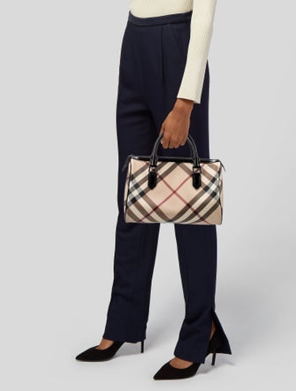 Burberry Nova Check Top Handle Bag
