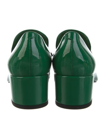 Burberry Patent Leather Chain-Link Accents Pumps