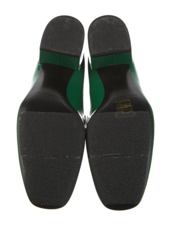 Burberry Patent Leather Chain-Link Accents Pumps