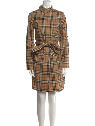 Burberry Plaid Print Mini Dress