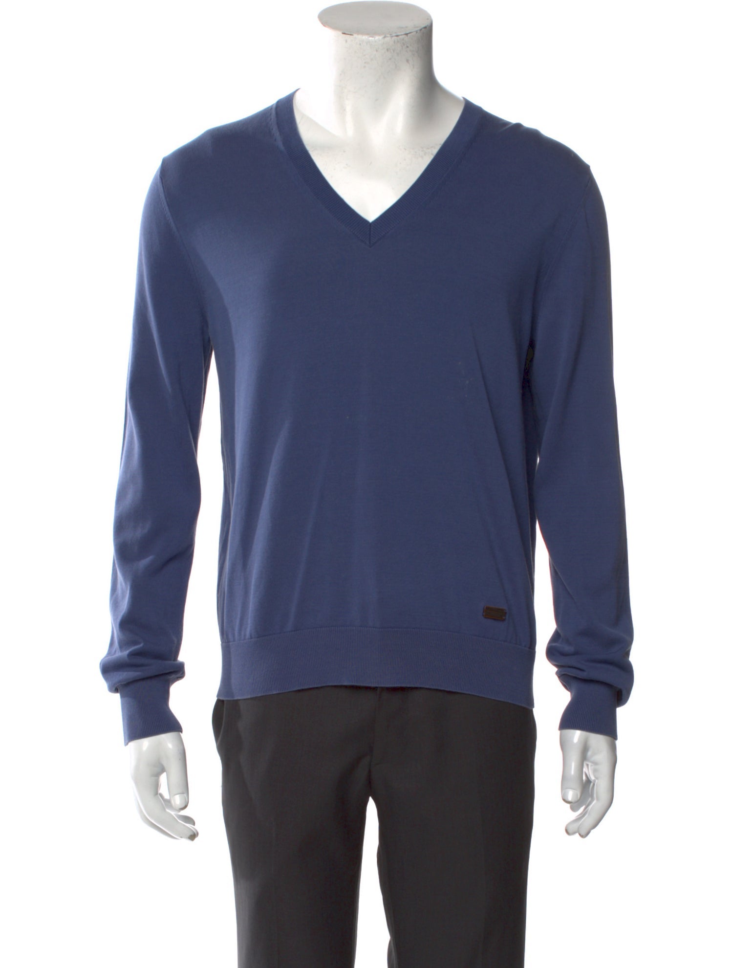 Burberry London Exploded Check Pattern V-Neck Pullover