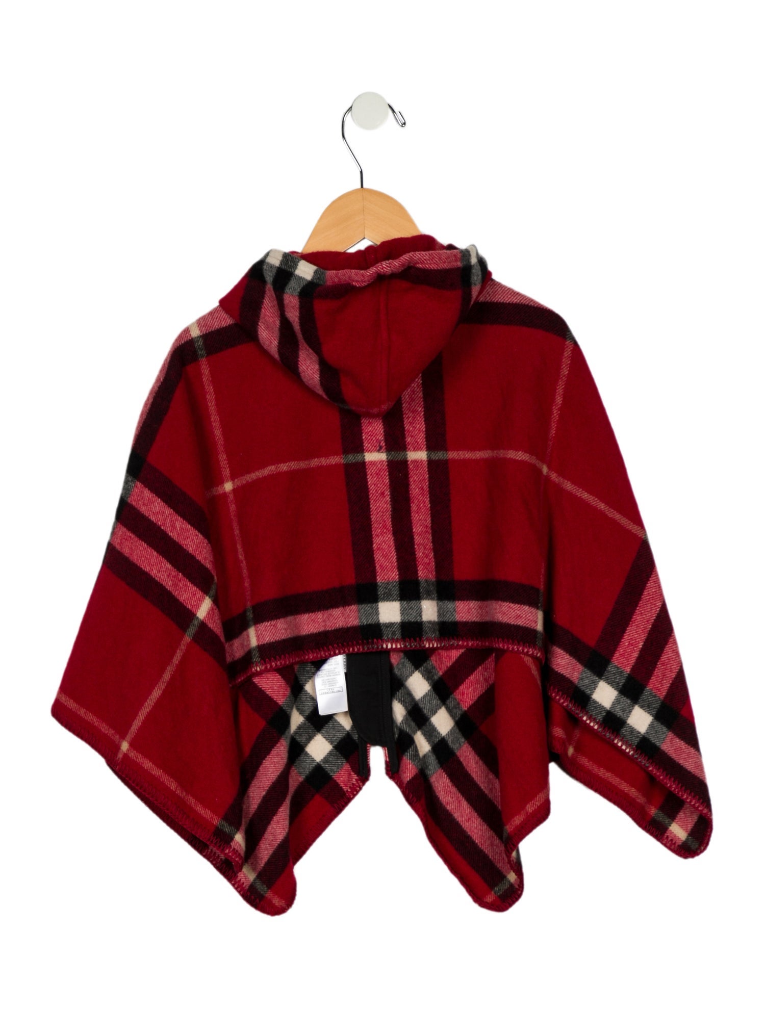 Burberry Toddler Girls' Printed Hooded Wool Poncho