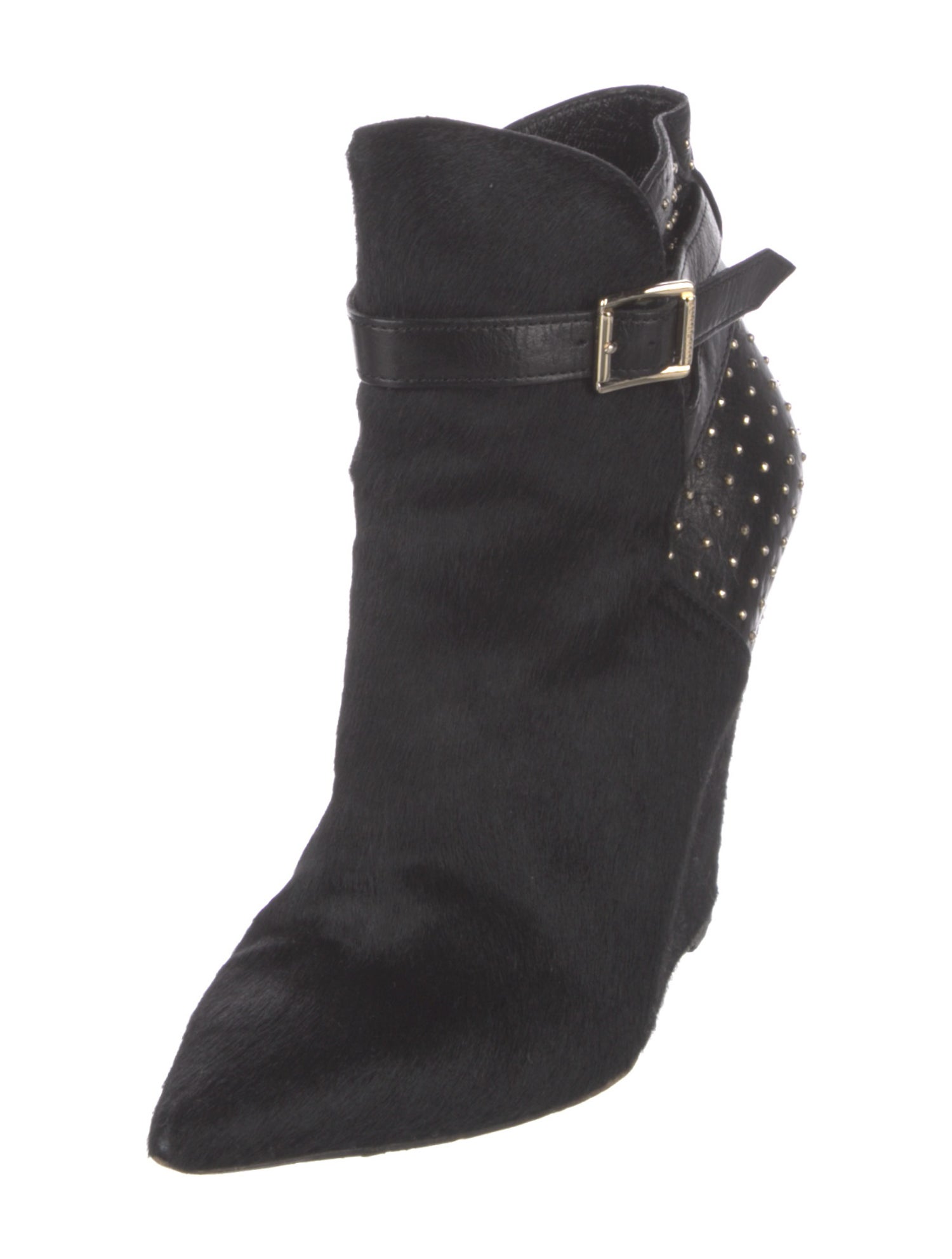 Burberry Ponyhair Studded Accents Boots