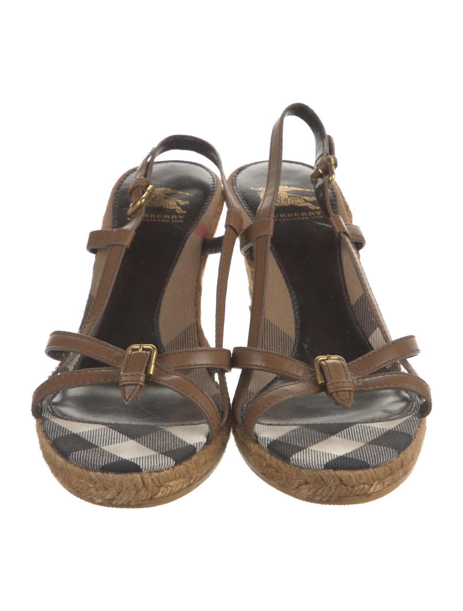 Burberry Leather Printed Espadrilles