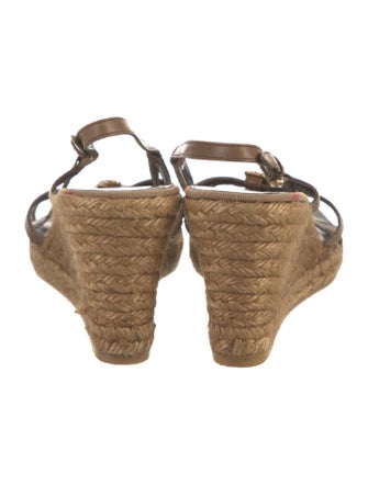 Burberry Leather Printed Espadrilles