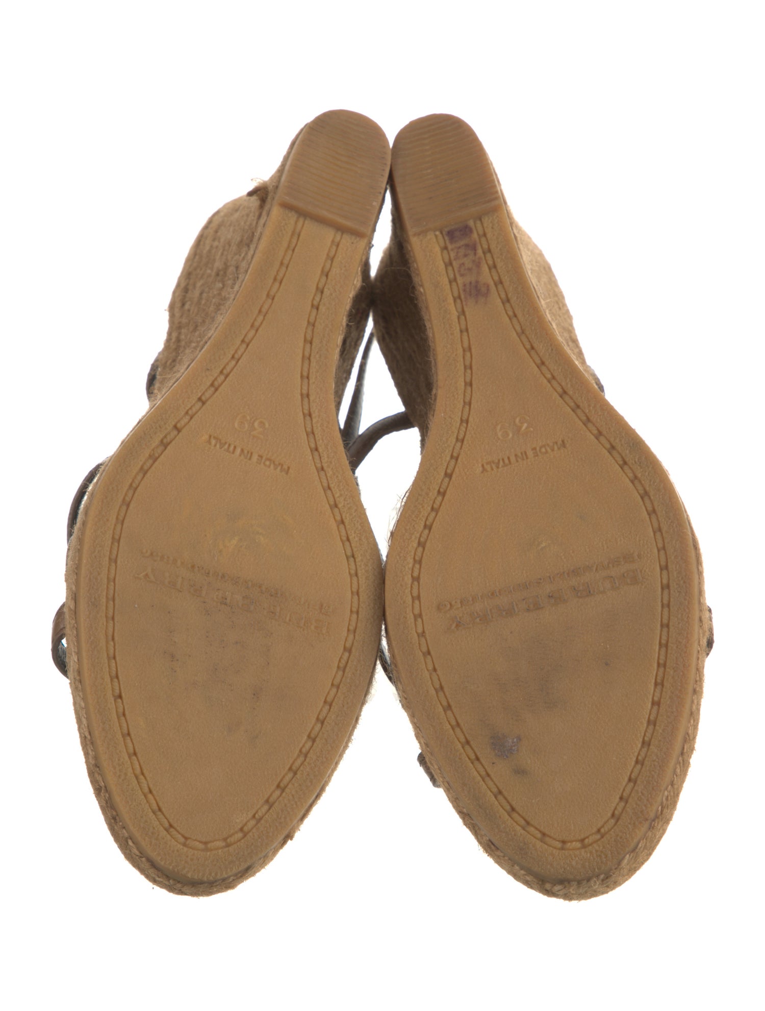 Burberry Leather Printed Espadrilles