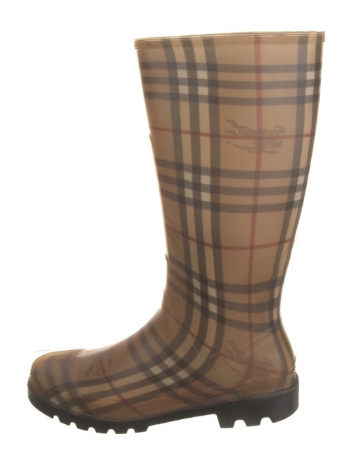 Burberry Nova Check Pattern Rubber Rain Boots