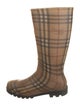 Burberry Nova Check Pattern Rubber Rain Boots