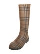 Burberry Nova Check Pattern Rubber Rain Boots