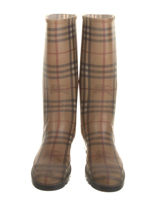 Burberry Nova Check Pattern Rubber Rain Boots