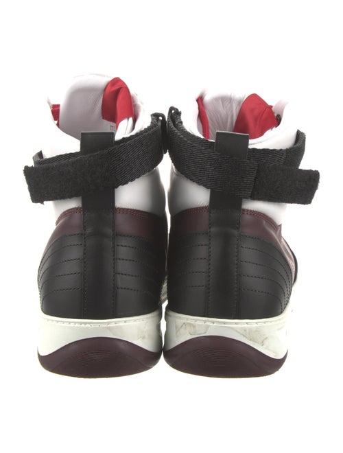 Burberry Nova Check Pattern Leather Sneakers