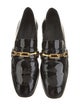 Burberry Patent Leather Chain-Link Accents Loafers