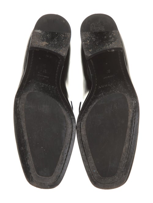 Burberry Patent Leather Chain-Link Accents Loafers
