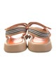 Burberry Canvas Striped Slingback Sandals