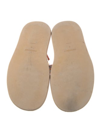 Burberry Canvas Striped Slingback Sandals