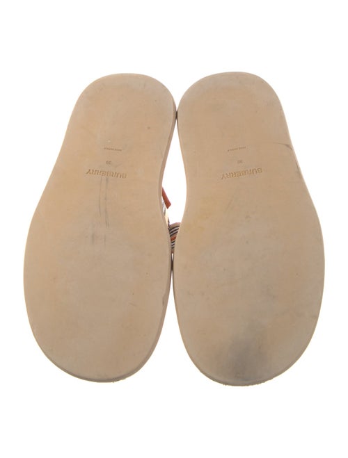 Burberry Canvas Striped Slingback Sandals
