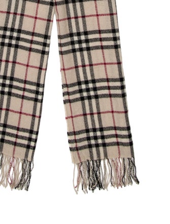 Burberry Cashmere House Check Pattern Scarf