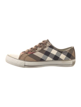 Burberry Plaid Print Sneakers