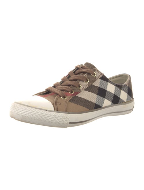 Burberry Plaid Print Sneakers