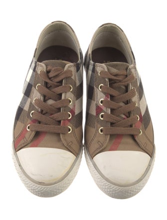 Burberry Plaid Print Sneakers
