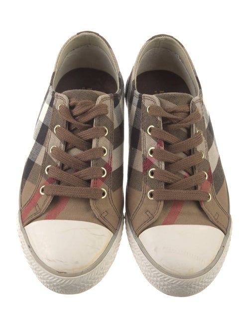 Burberry Plaid Print Sneakers