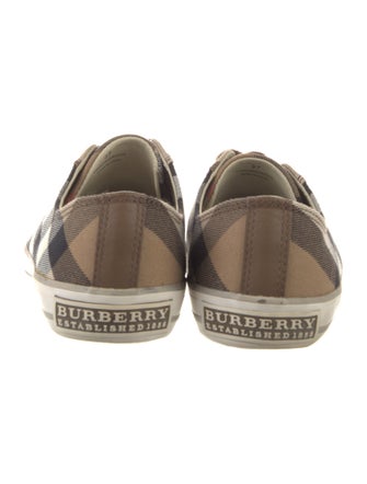 Burberry Plaid Print Sneakers