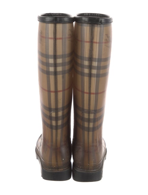 Burberry Rubber Plaid Print Rain Boots