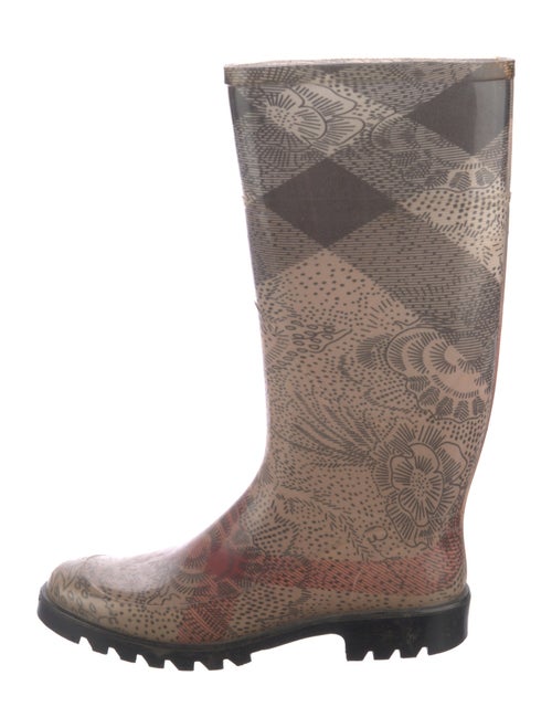 Burberry Nova Check Pattern Rubber Rain Boots
