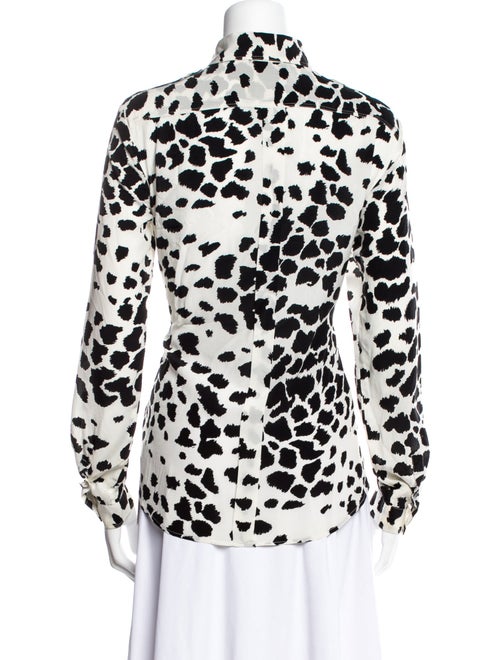 Burberry Silk Printed Button-Up Top