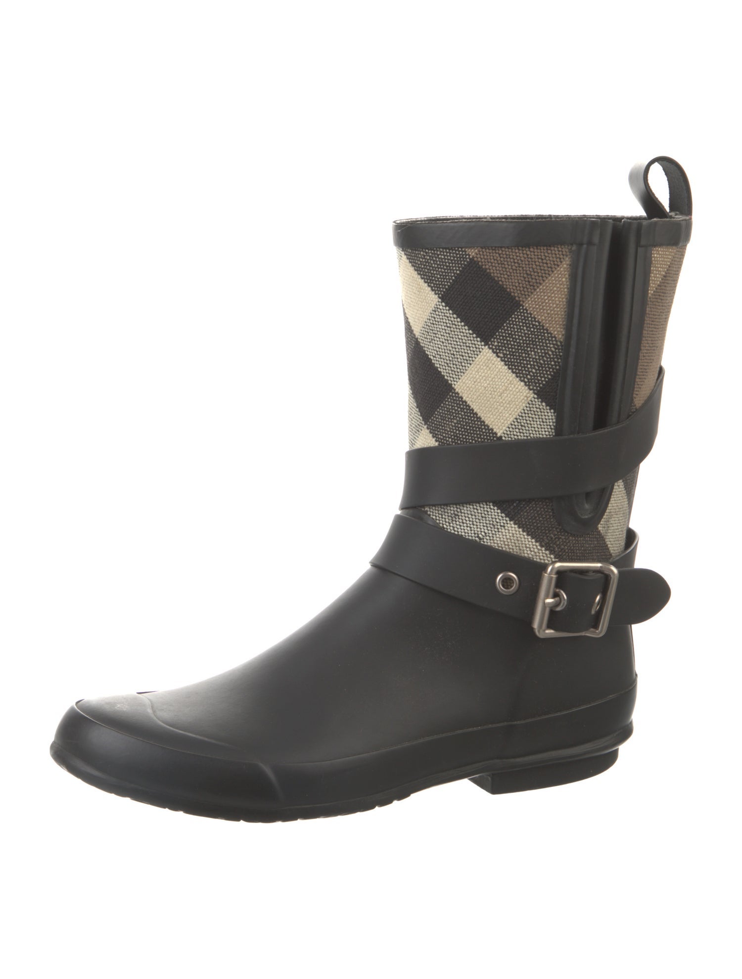 Burberry Exploded Check Pattern Rubber Rain Boots