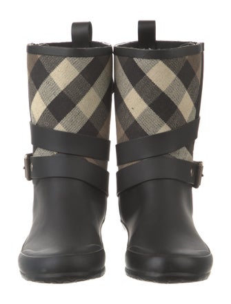 Burberry Exploded Check Pattern Rubber Rain Boots